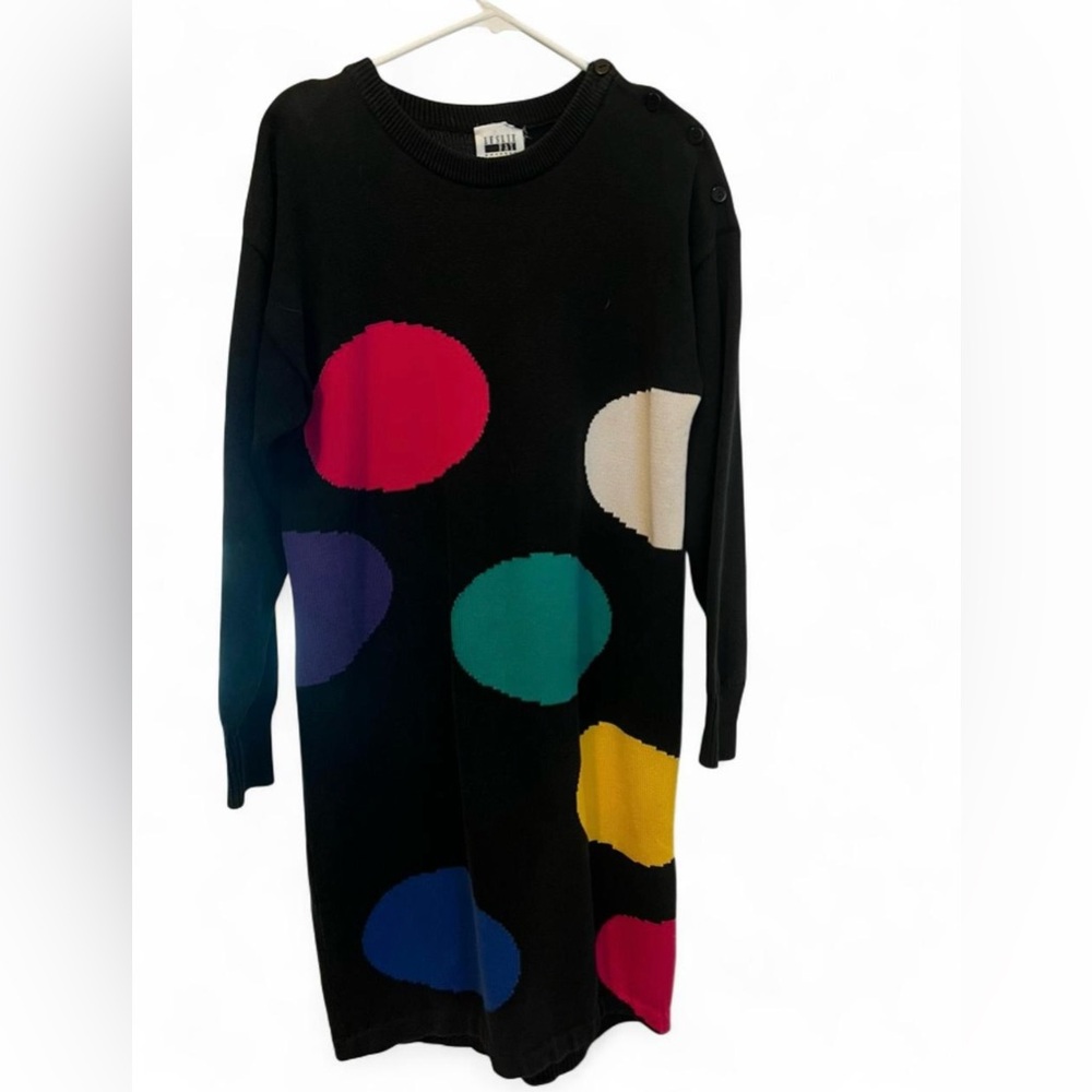 Leslie Fay Black Sweater Dress